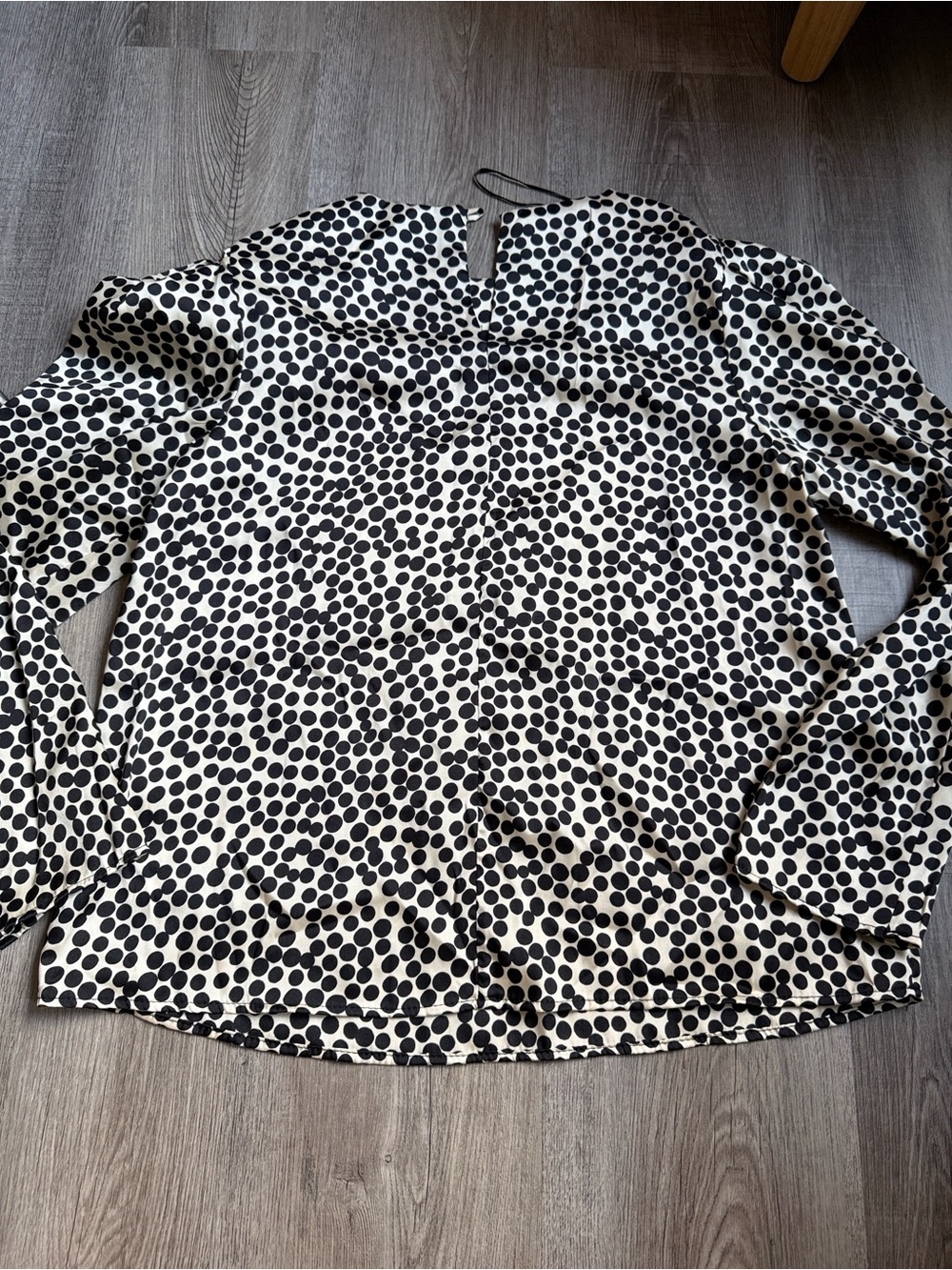 Primark Black Polka Dot Blouse - Cream Base